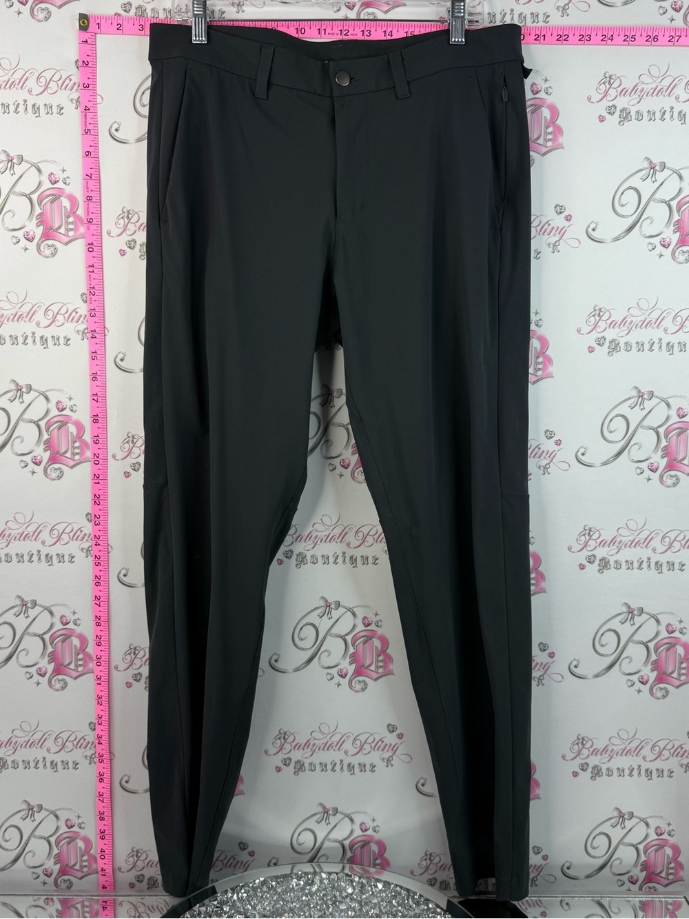 lululemon athletica Men's Black grey Dress Pants - Modern Tailored Fit